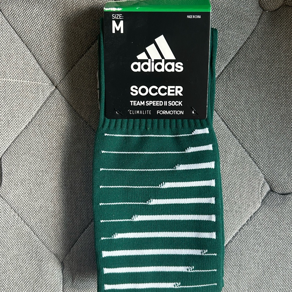Adidas Dark Green Soccer Team Speed II Soccer Socks